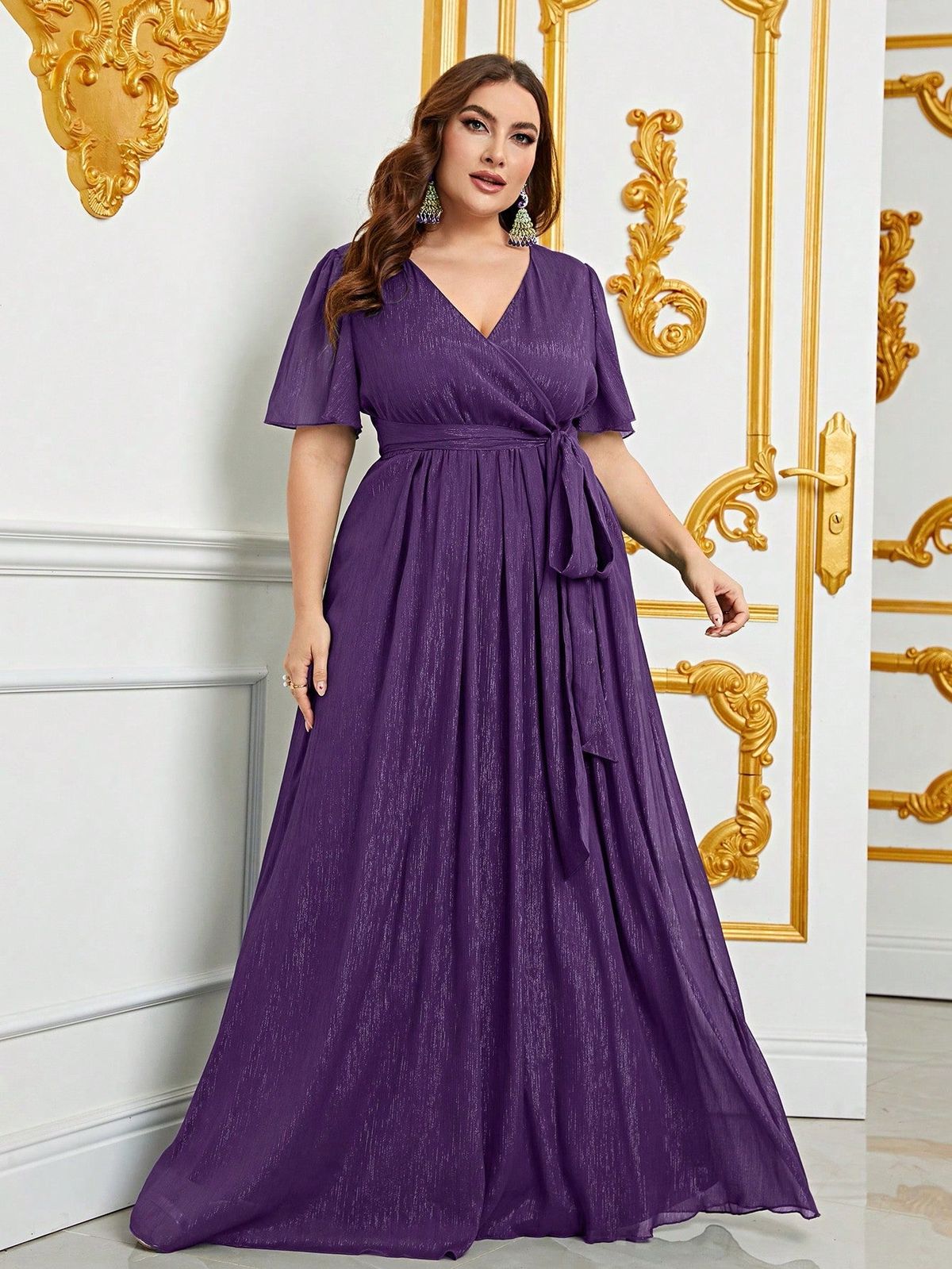 Style FSWD0939P Faeriesty Size 3X Purple Floor Length Maxi on Queenly