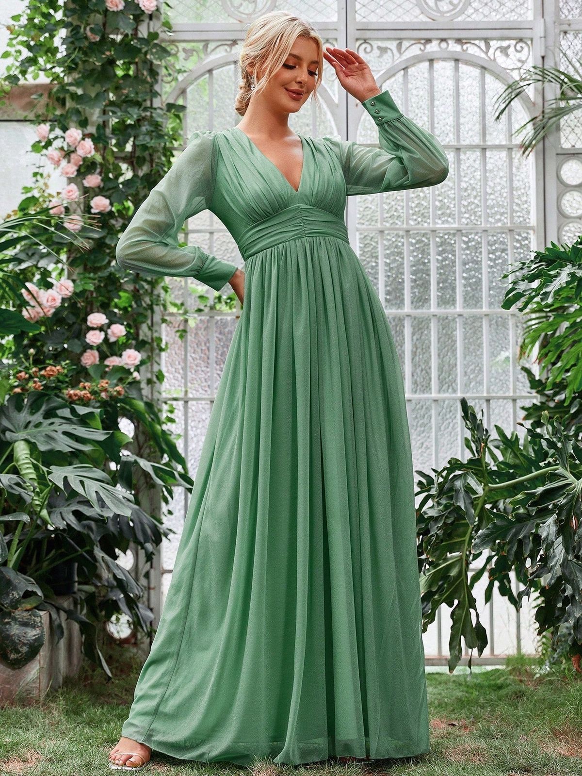 Style FSWD1721 Faeriesty Size XS Green Floor Length Maxi on Queenly