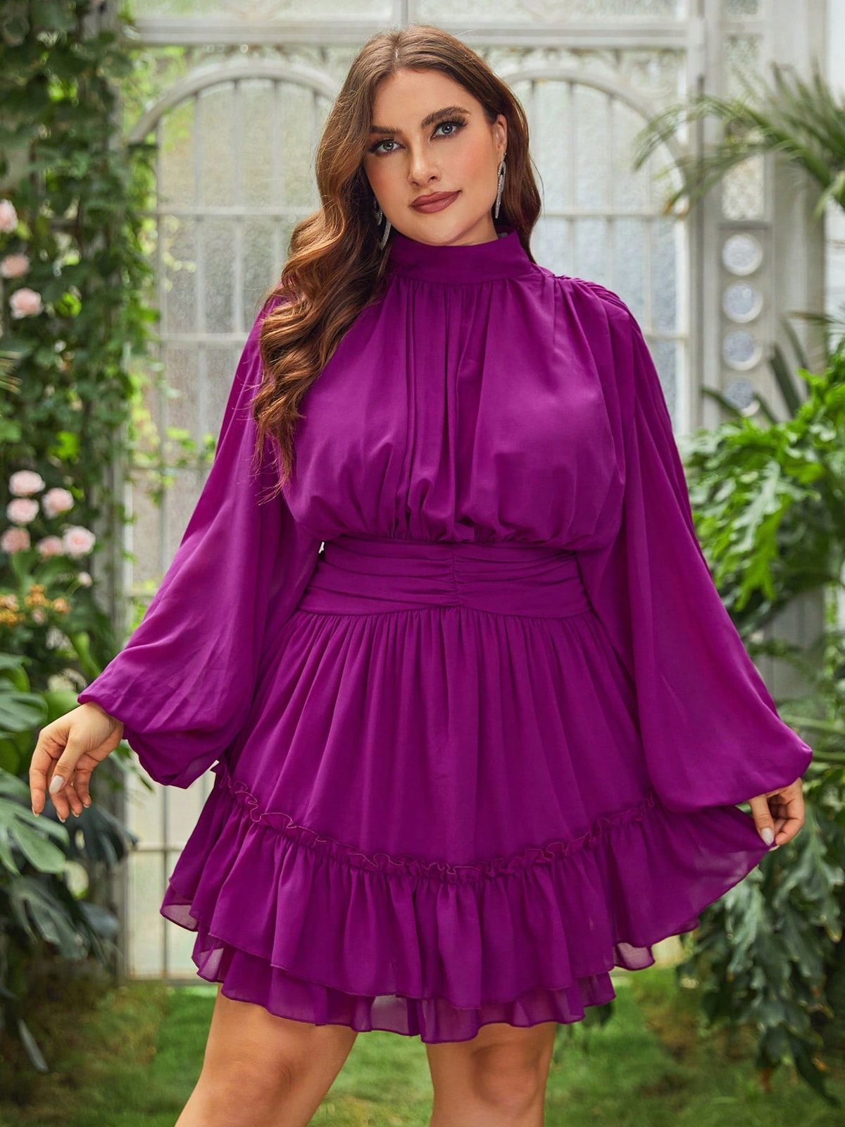 Style FSWD0979P Faeriesty Size 2X Purple Cocktail Dress on Queenly