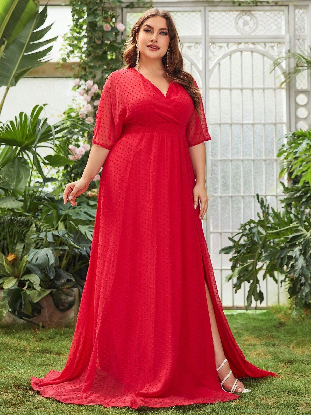 Style FSWD0927P Faeriesty Size 1X Red Floor Length Maxi on Queenly