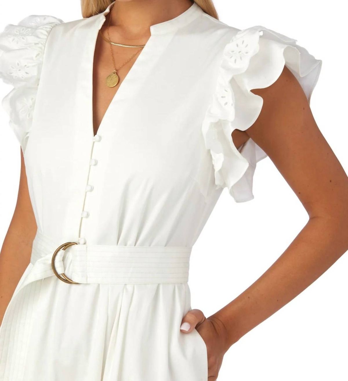 Style 1-2075857488-3855 Crosby by Mollie Burch Size XS White A-line Dress on Queenly