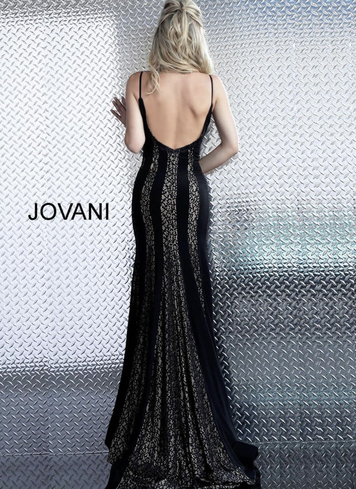 Style 60958 Jovani Size 0 Pageant Sheer Black Floor Length Maxi on Queenly