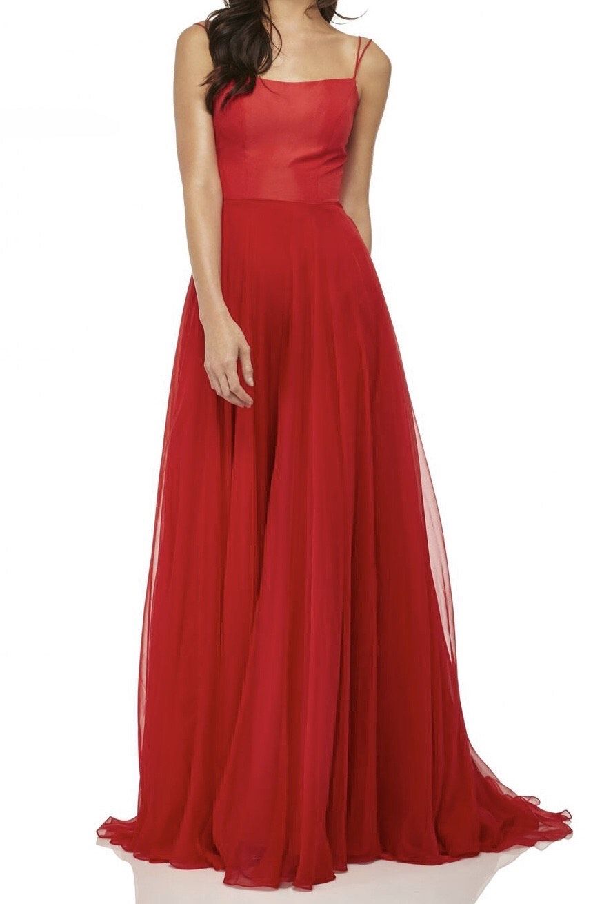 Style 52839 Sherri Hill Size 6 Prom Red Ball Gown on Queenly