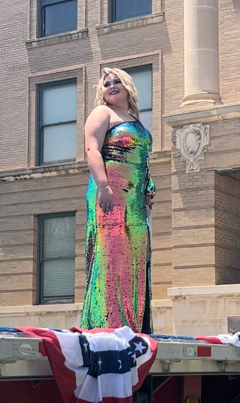 Alyce Paris Plus Size 16 Prom Long Sleeve Multicolor Mermaid Dress on Queenly