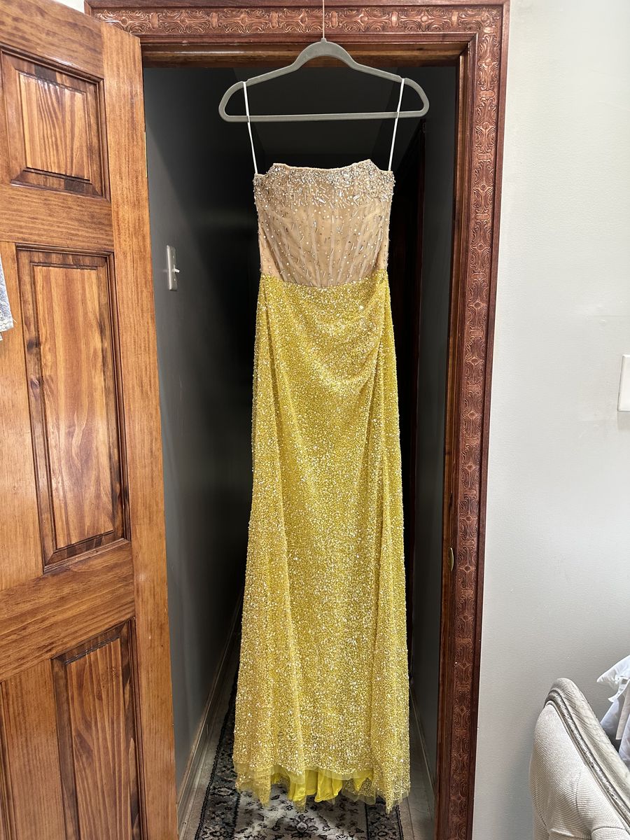 couture Size 2 Yellow Mermaid Dress on Queenly