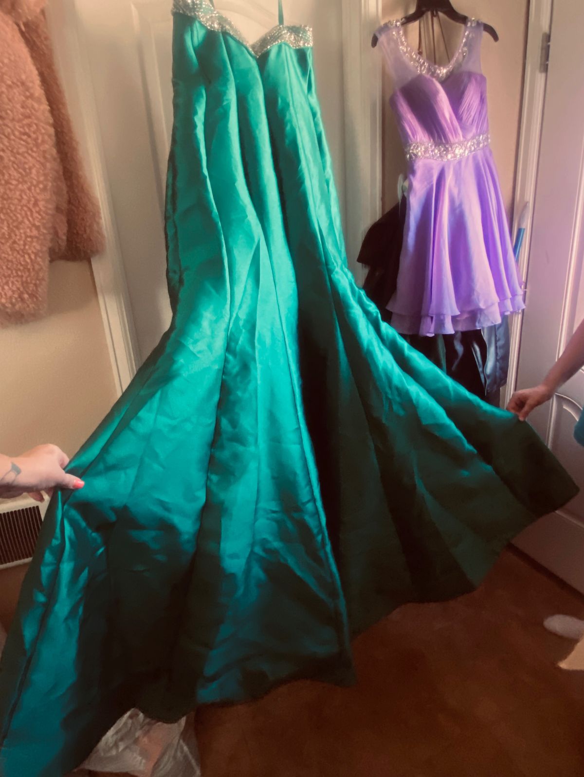 Mac Duggal Plus Size 20 Prom Strapless Emerald Green Mermaid Dress on Queenly