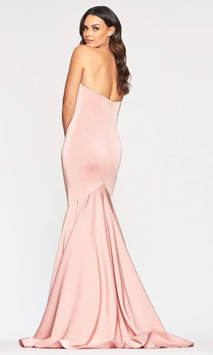 Style 10213 Faviana Size 8 Prom Strapless Pink Mermaid Dress on Queenly