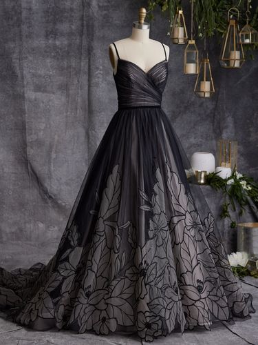 Style Watson Maggie Sottero Size 10 Pageant Velvet Black A-line Dress on Queenly