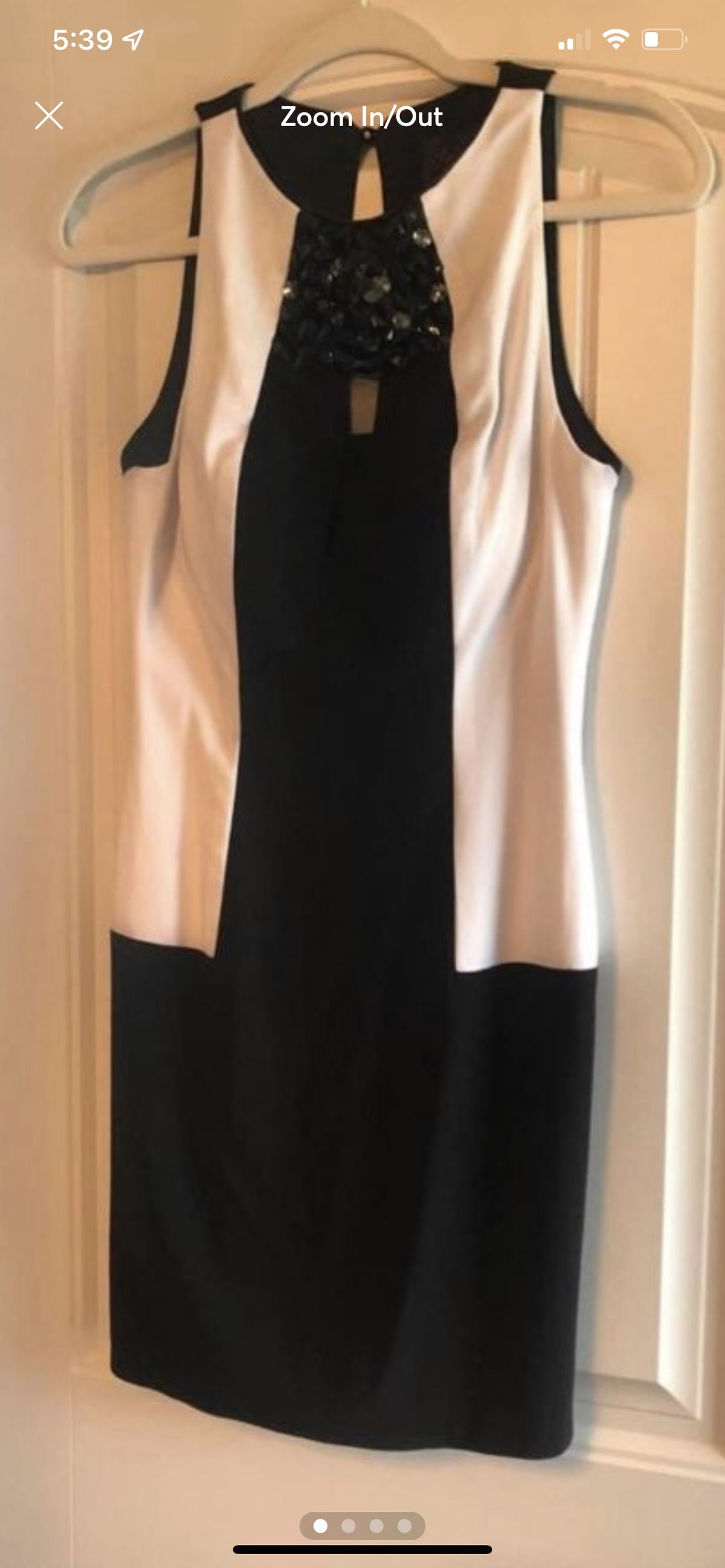 Johnathan Kayne Size 8 Prom High Neck Sheer Black Cocktail Dress on Queenly