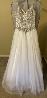Dimitra Designs Size 4 Wedding Sequined White Ball Gown on Queenly