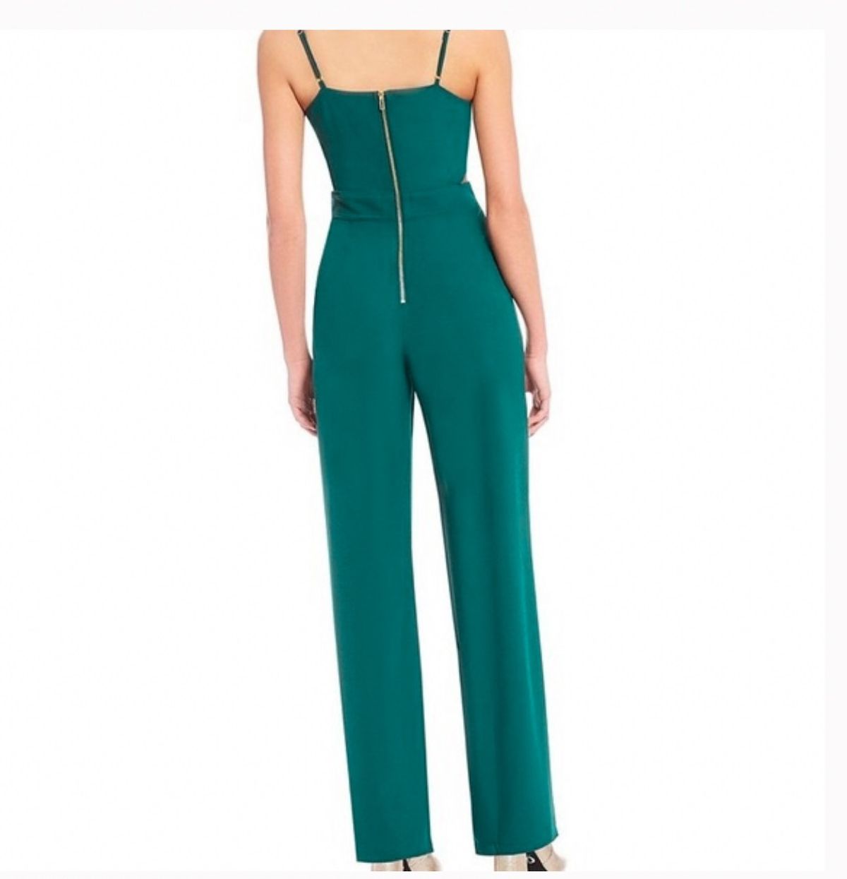 Gianni Bini Size S Prom Plunge Green Formal Jumpsuit on Queenly