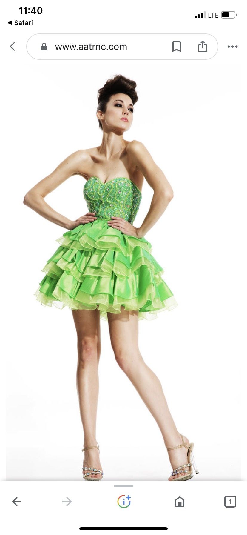 Johnathan Kayne Size 8 Prom Strapless Sequined Green Cocktail Dress on Queenly