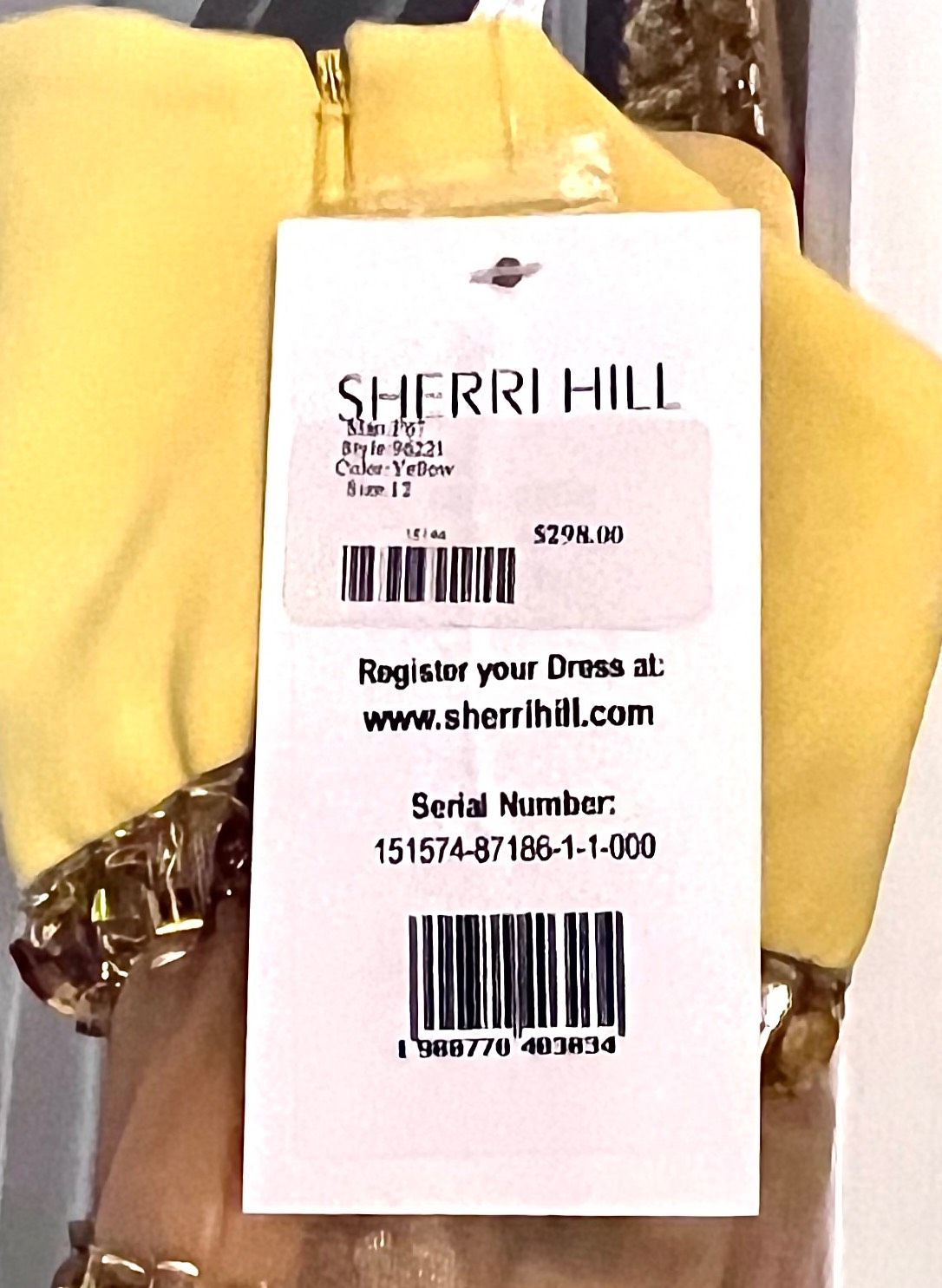 Sherri Hill Size 12 Prom Halter Yellow Floor Length Maxi on Queenly