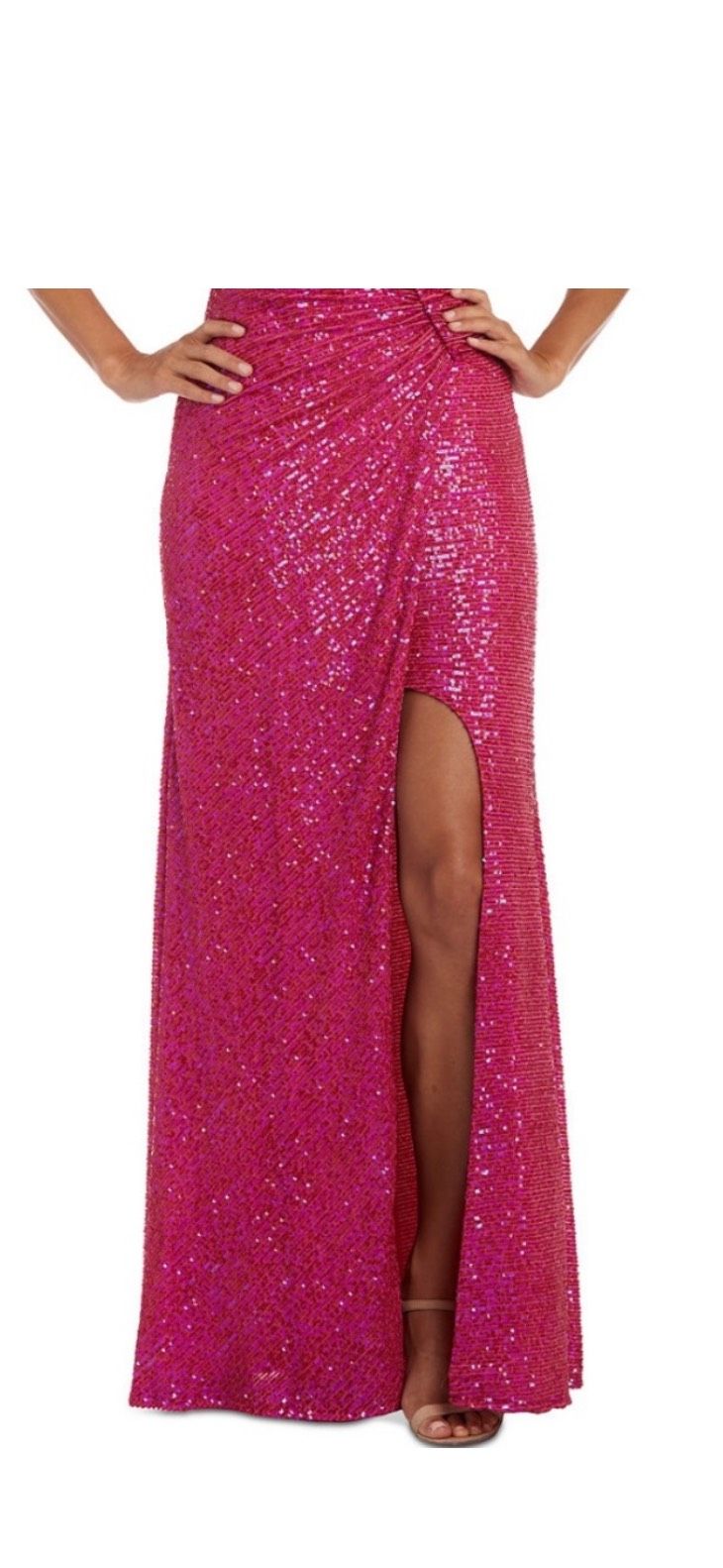Nightway Size 8 One Shoulder Pink A-line Dress on Queenly