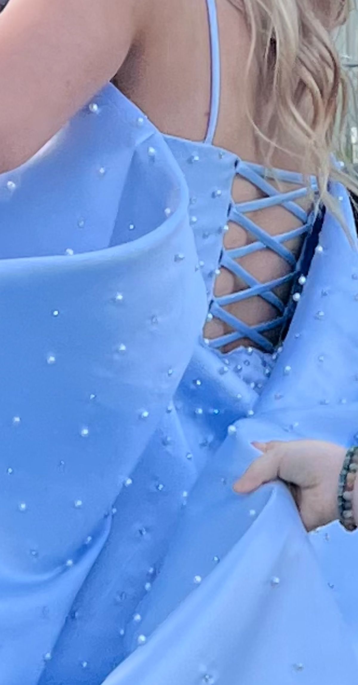 Sherri Hill Size 0 Prom Light Blue Side Slit Dress on Queenly
