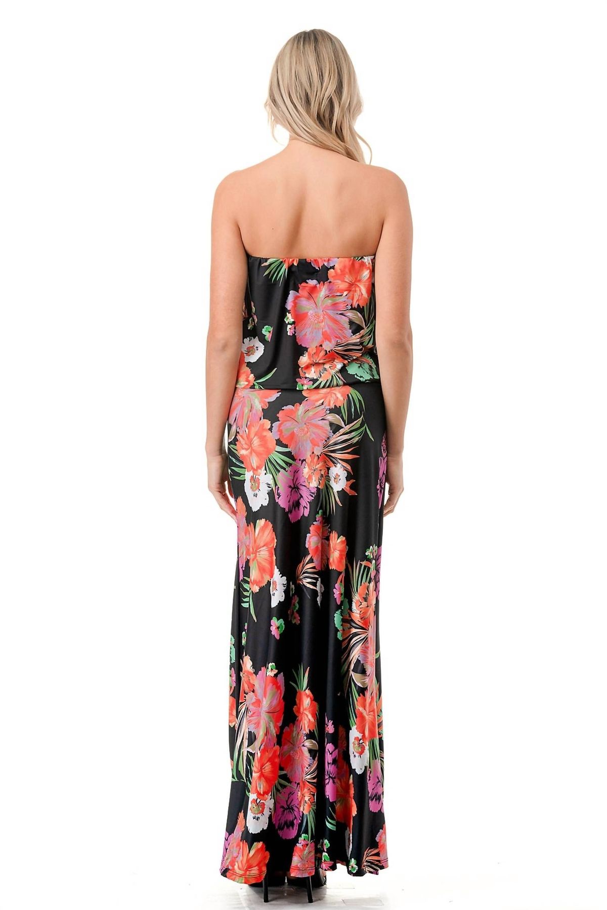 Style 1-1136167095-3472 VaVa Size S Strapless Floral Multicolor Floor Length Maxi on Queenly