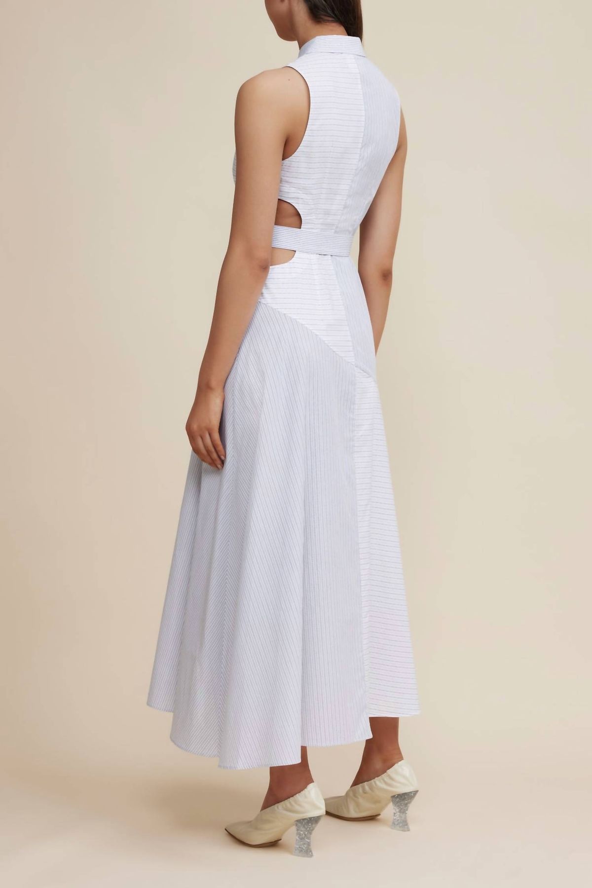 Style 1-285069951-3642 ACLER Size 2 High Neck White Cocktail Dress on Queenly