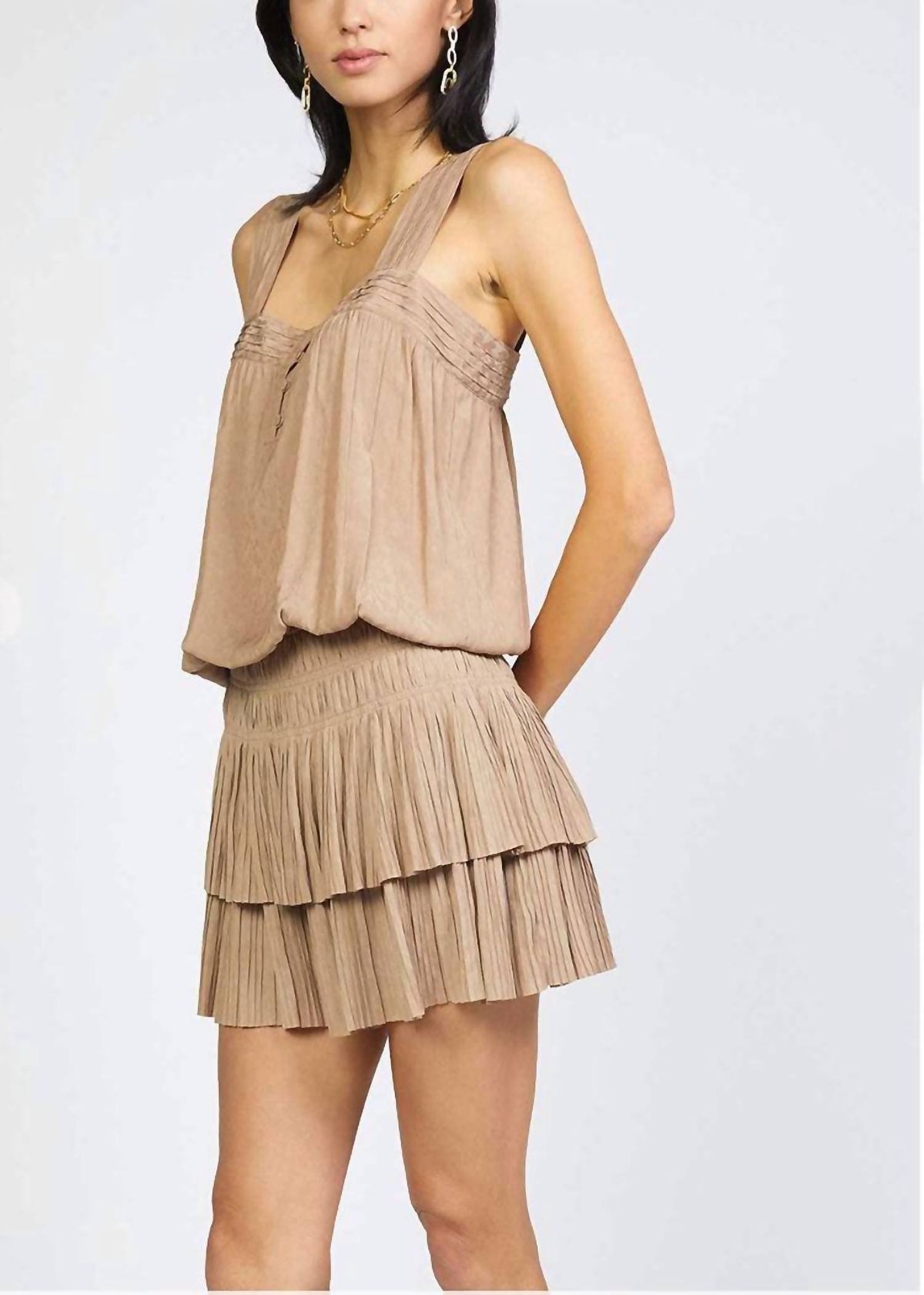 Style 1-3099307495-2696 current air Size L Brown Cocktail Dress on Queenly