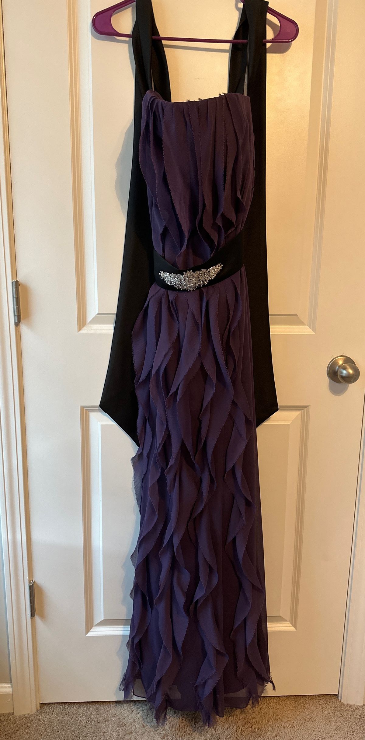 Vera Wang Size M Prom Strapless Purple Floor Length Maxi on Queenly