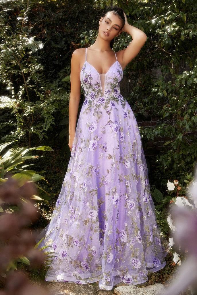 Style CDA1135 Andrea and Leo Size 2 Prom Purple Ball Gown on Queenly