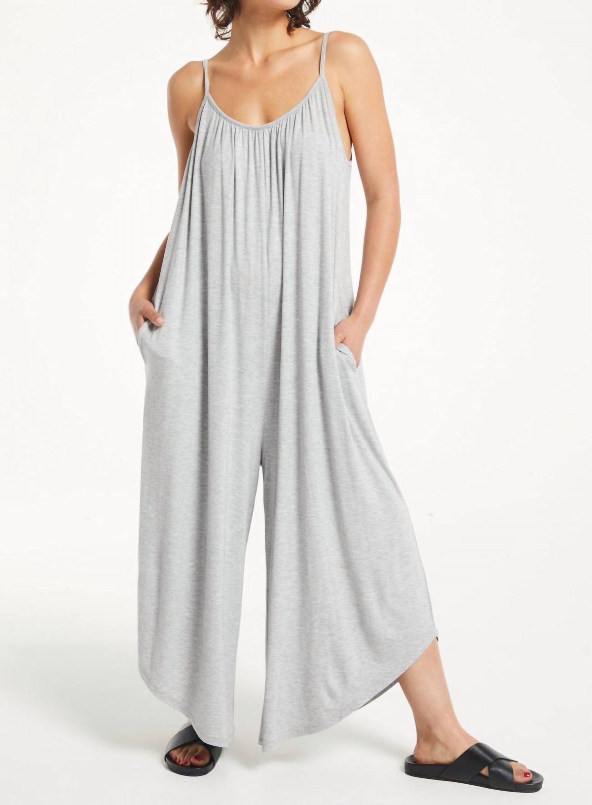Style 1-2717574851-2901 Z Supply Size M Gray Formal Jumpsuit on Queenly