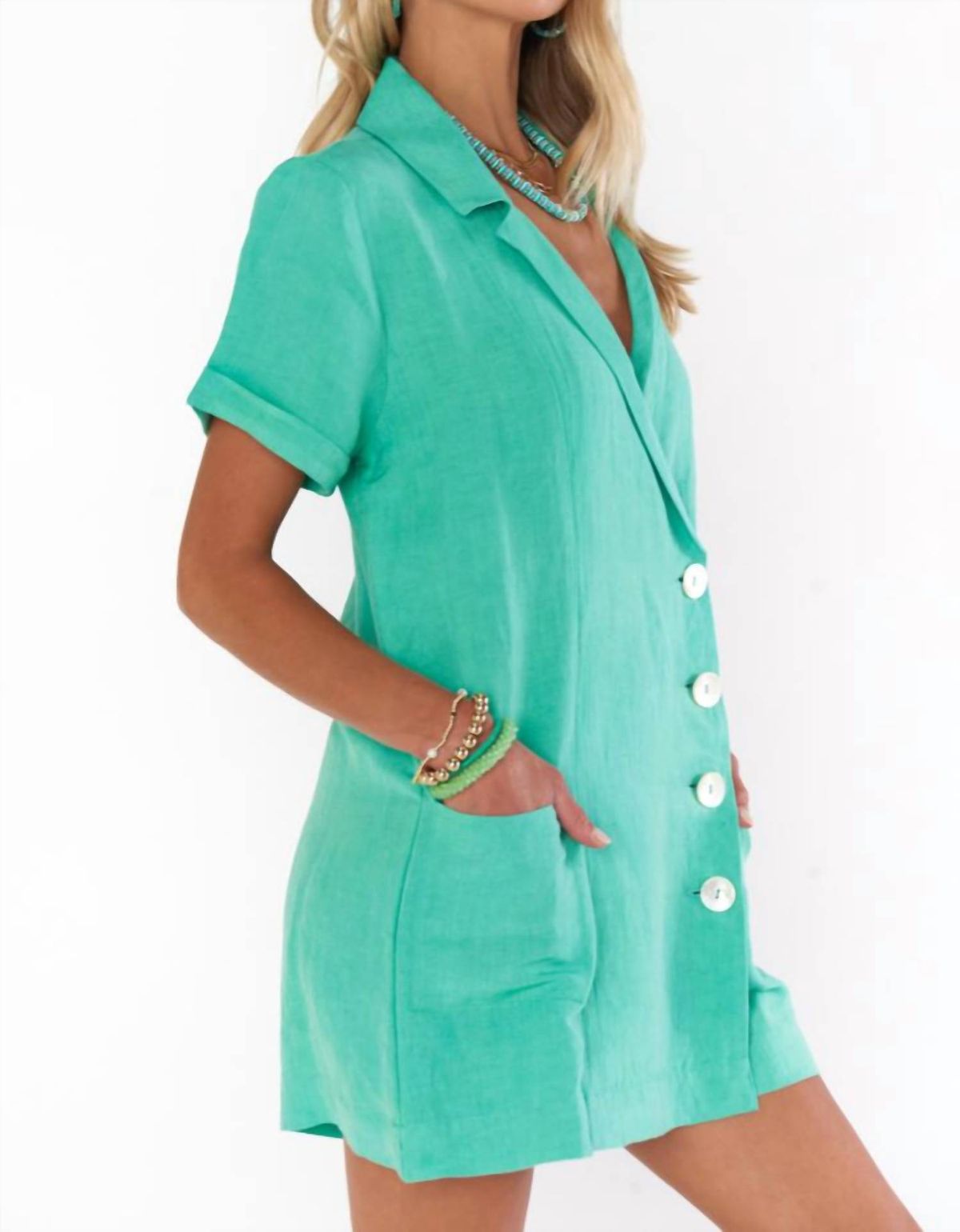 Style 1-1866749999-3948 Show Me Your Mumu Size XS High Neck Green Formal Jumpsuit on Queenly