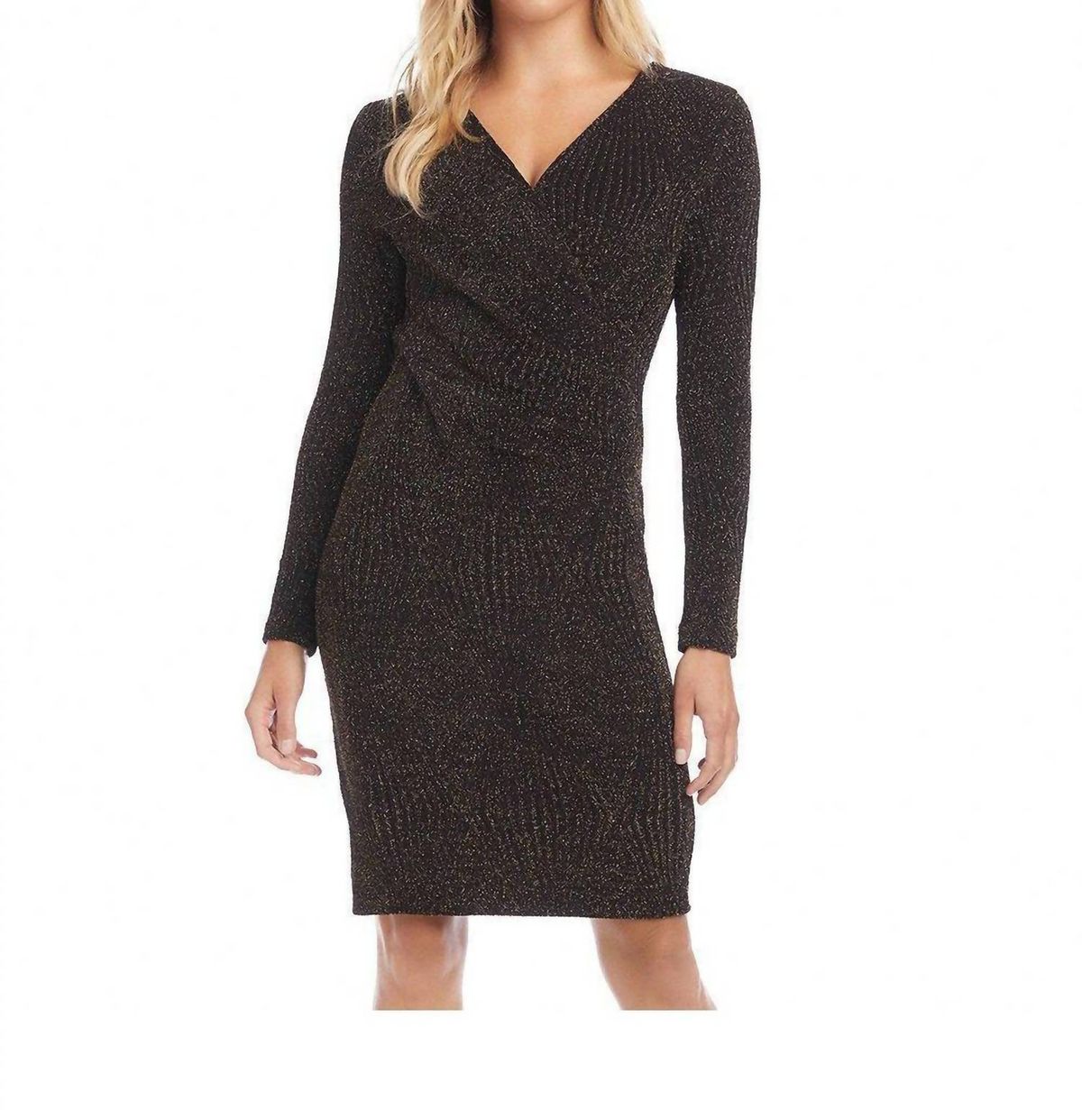 Style 1-2236482451-3860 Karen Kane Size XS Long Sleeve Black Cocktail Dress on Queenly
