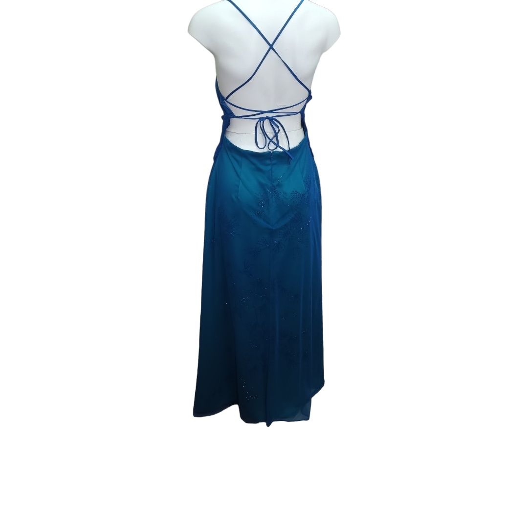 Adrianna Papell Size 10 Prom Blue A-line Dress on Queenly