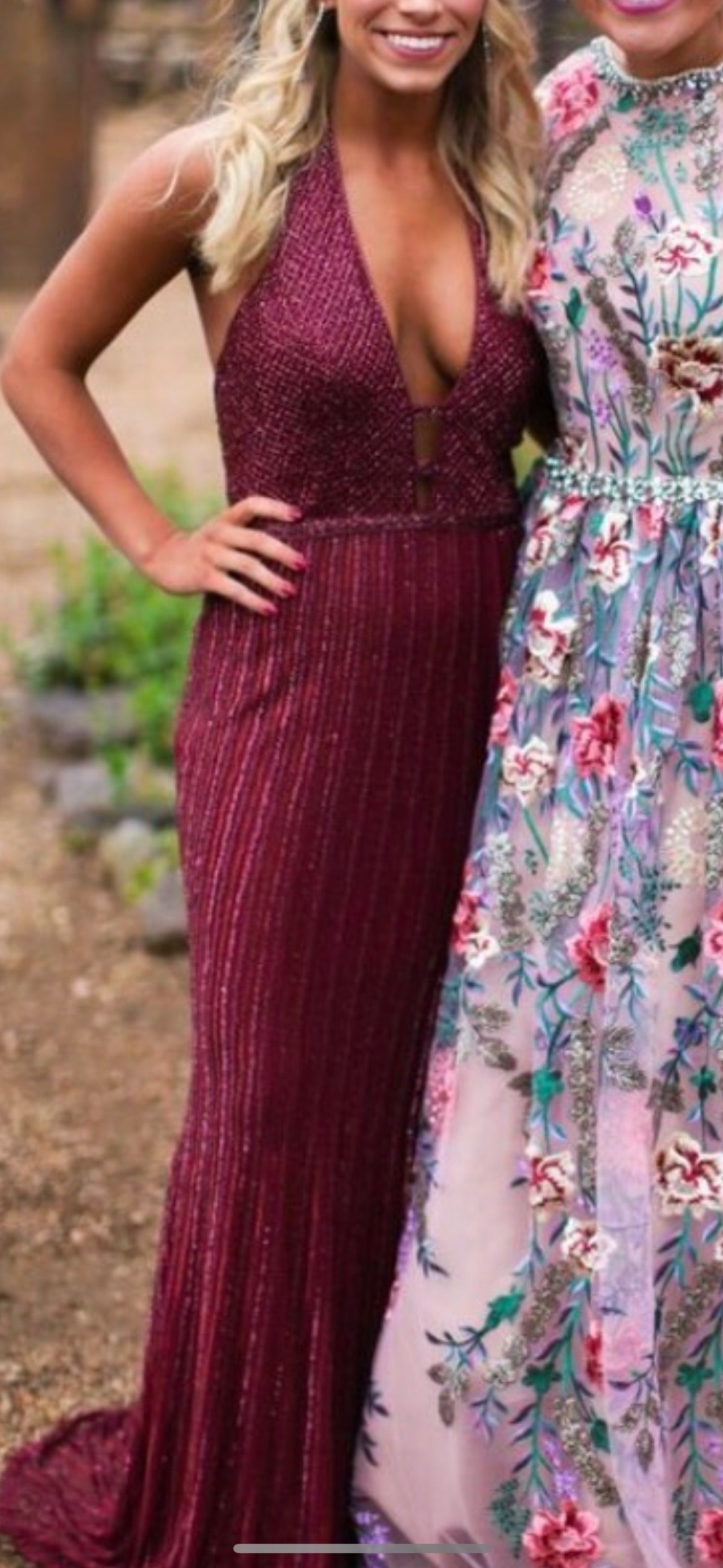 She’s Size 6 Burgundy Red Mermaid Dress on Queenly