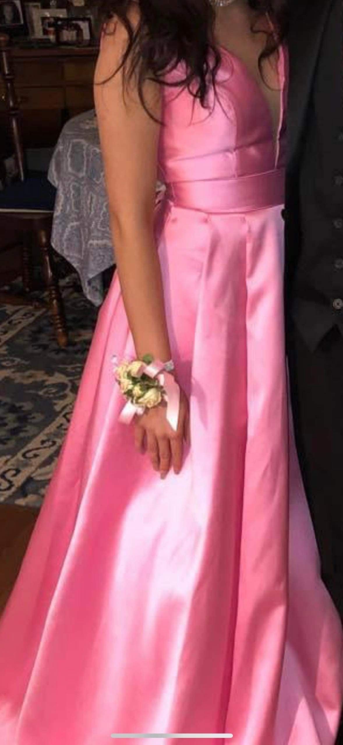 Sherri Hill Size 00 Prom Plunge Hot Pink Ball Gown on Queenly