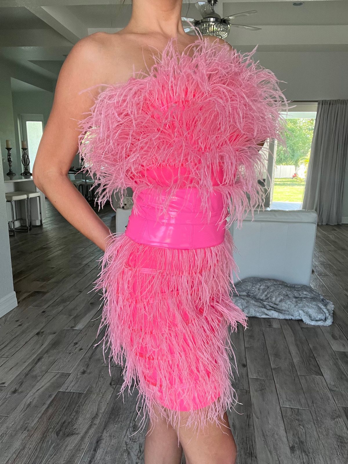 Size S Pageant Strapless Hot Pink Cocktail Dress on Queenly