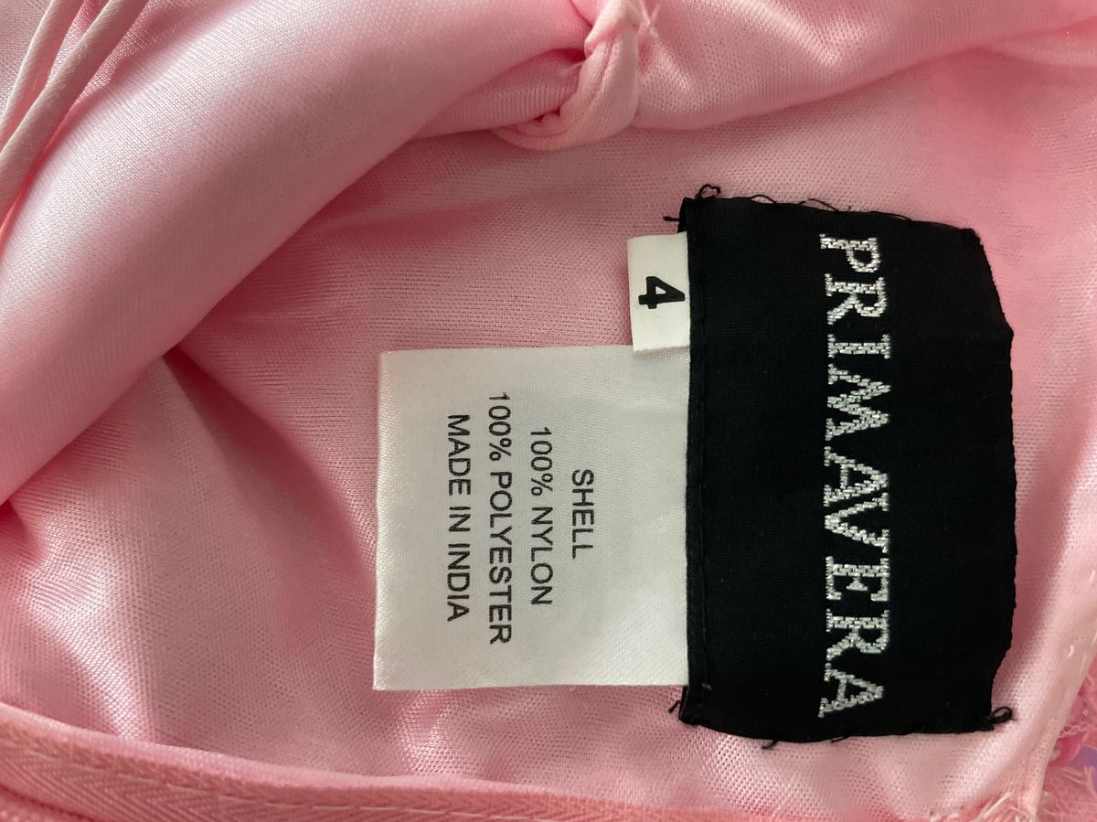 Primavera Size 4 Prom Pink Dress With Train on Queenly