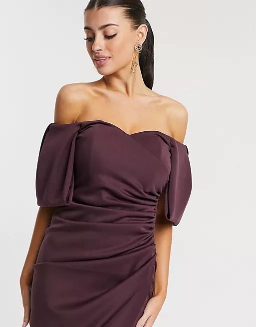 ASOS Size 4 Bridesmaid Strapless Purple Cocktail Dress on Queenly