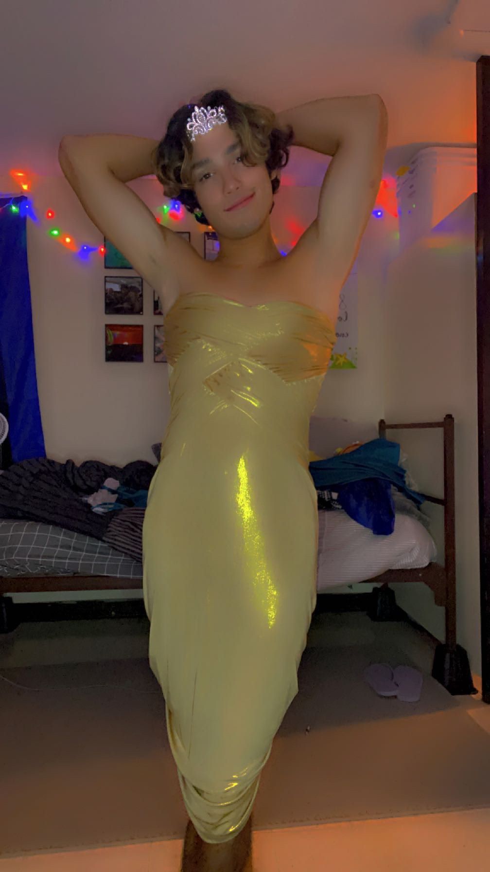 Bebe Size 2 Homecoming Strapless Gold Cocktail Dress on Queenly