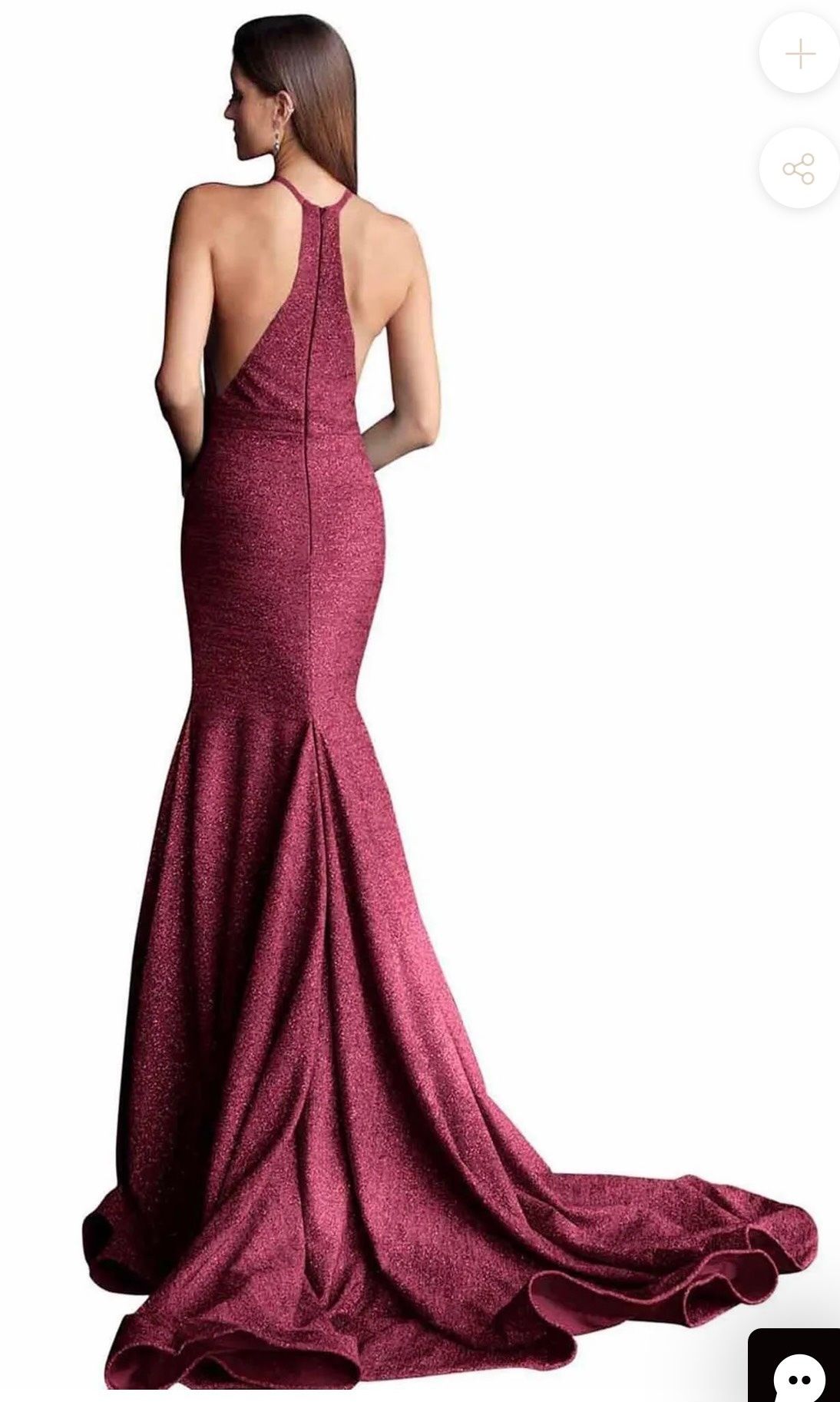 Jovani Size 6 Prom Halter Burgundy Red A-line Dress on Queenly