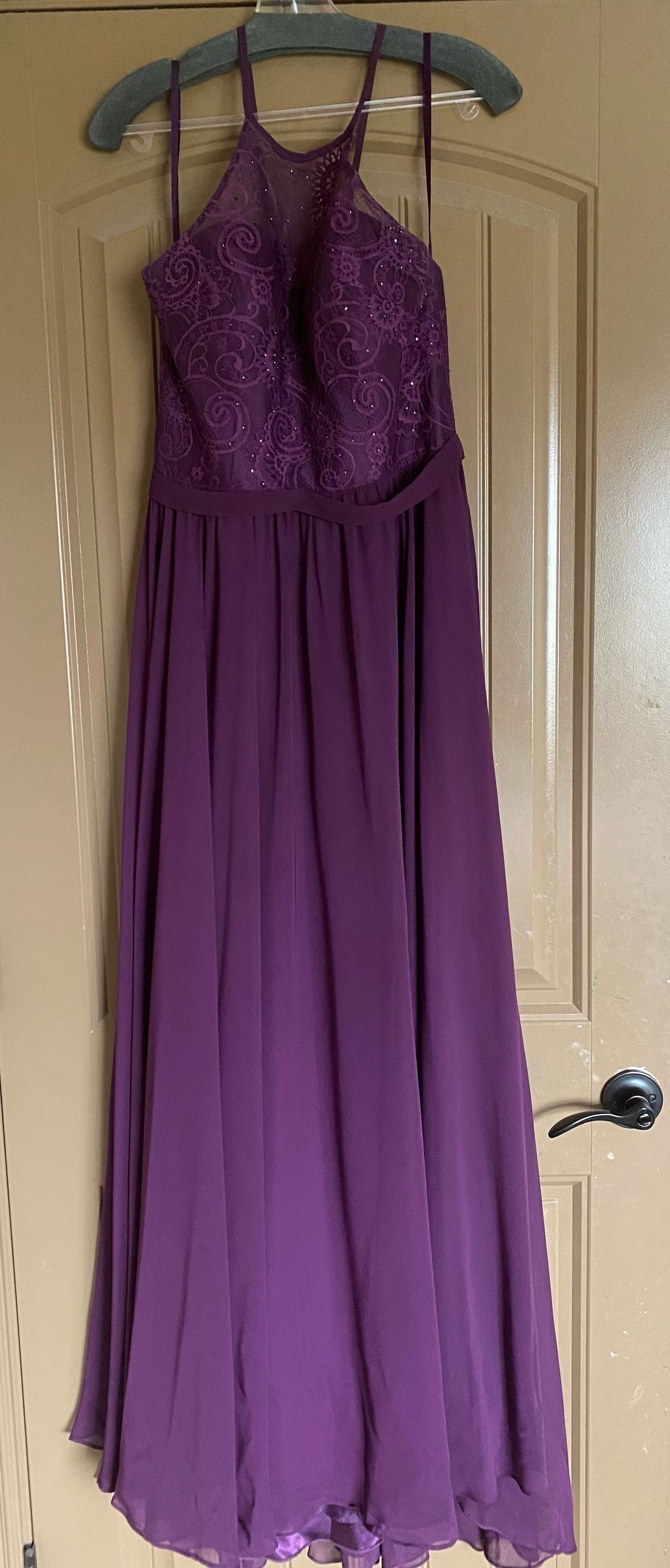 Size 10 Prom Purple Floor Length Maxi on Queenly