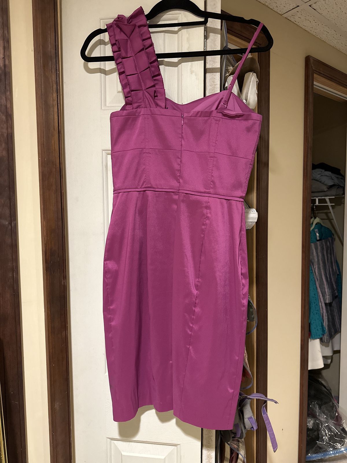Jessica Simpson Size 6 Homecoming One Shoulder Pink Cocktail Dress on Queenly