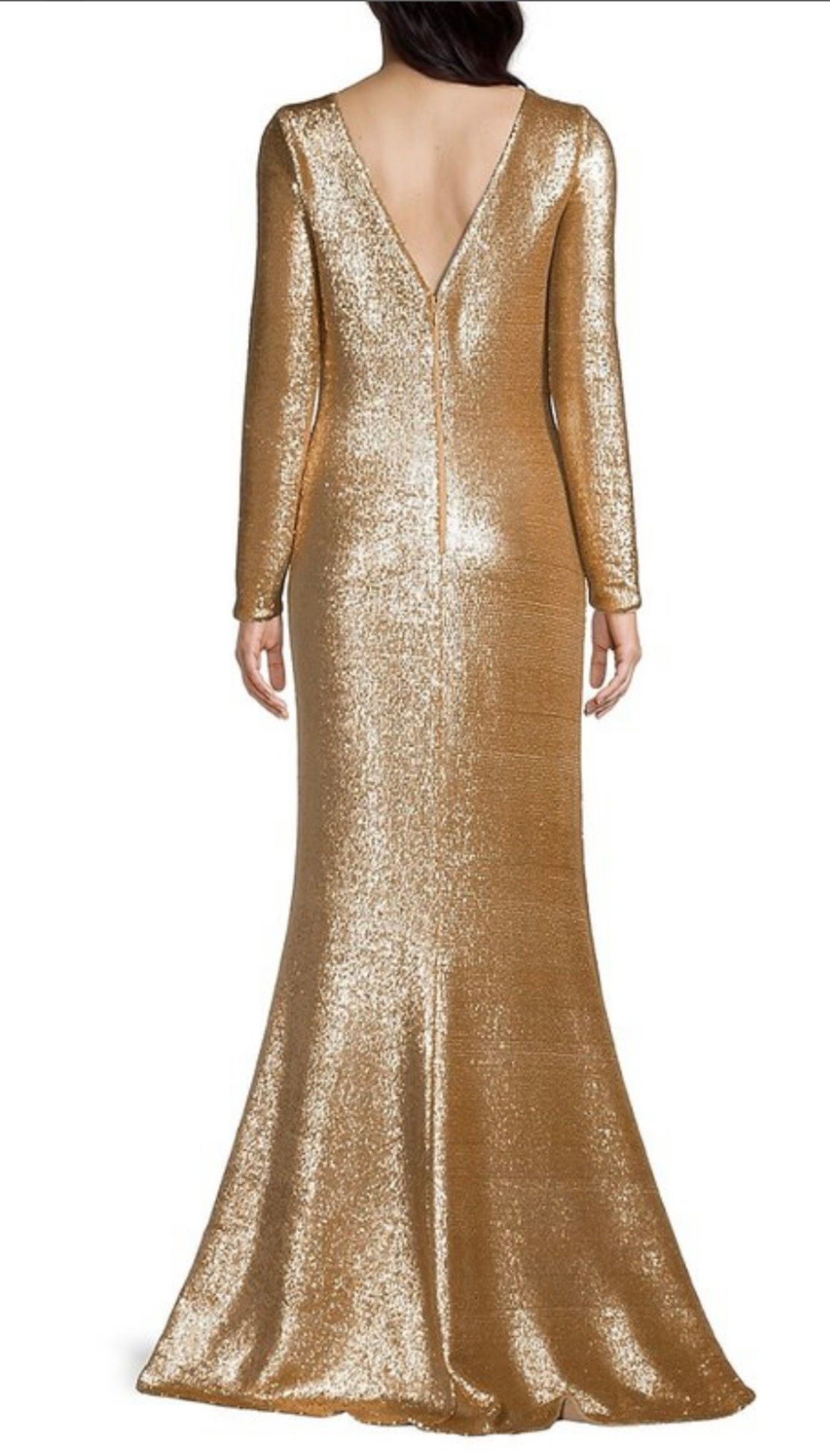 Donna Karan New York Size 10 Bridesmaid Gold Mermaid Dress on Queenly