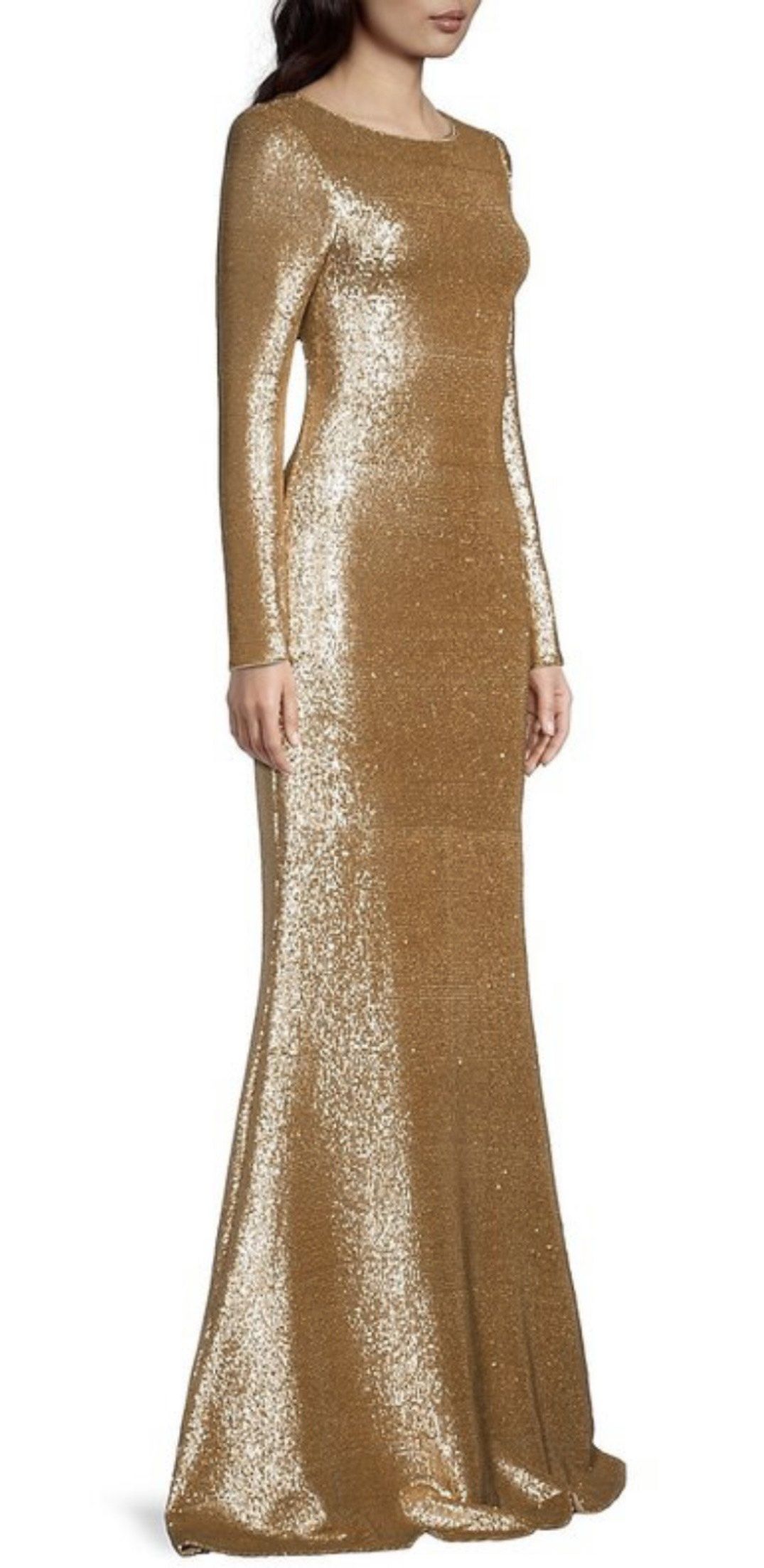 Donna Karan New York Size 10 Bridesmaid Gold Mermaid Dress on Queenly
