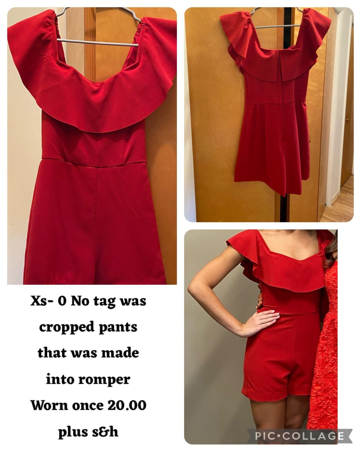 Red Jumpsuit With Tie Neck | MOE | SilkFred US