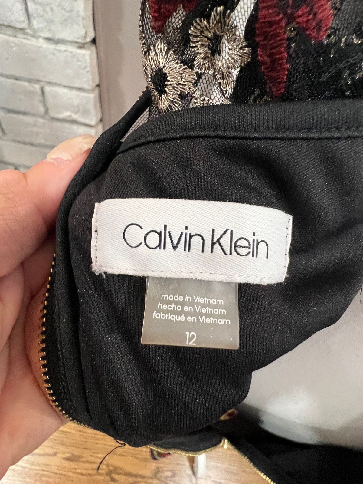 Calvin Klein Size 12 Wedding Guest Black Cocktail Dress on Queenly