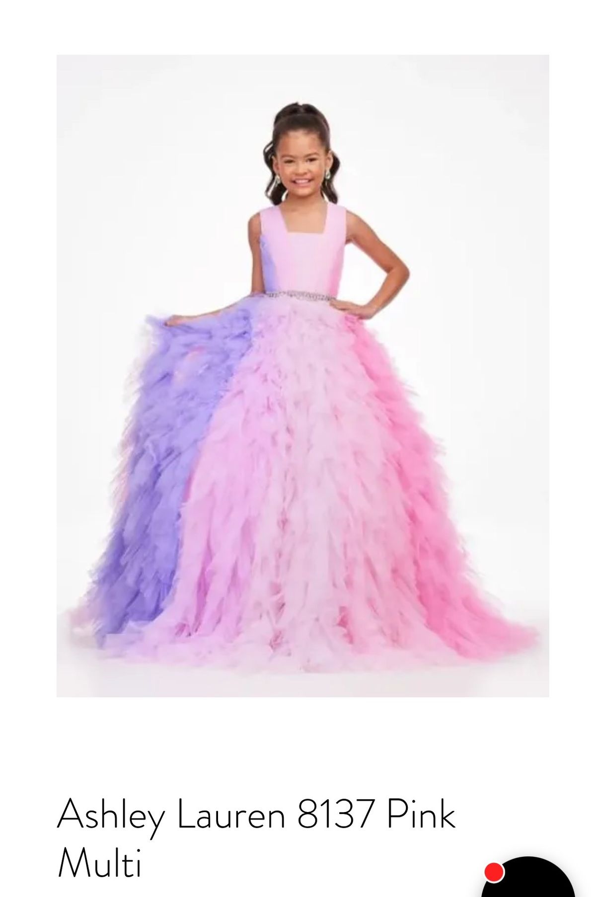 Ashley Lauren Girls Size 4 Prom Multicolor Ball Gown on Queenly
