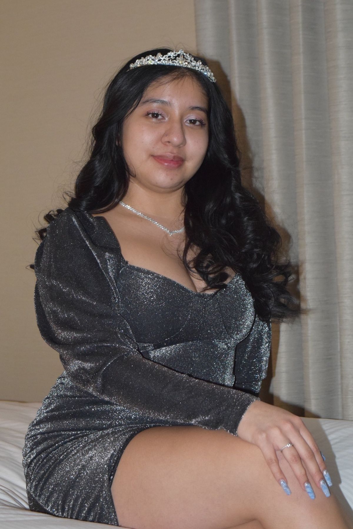 Size S Prom Off The Shoulder Silver Cocktail Dress on Queenly