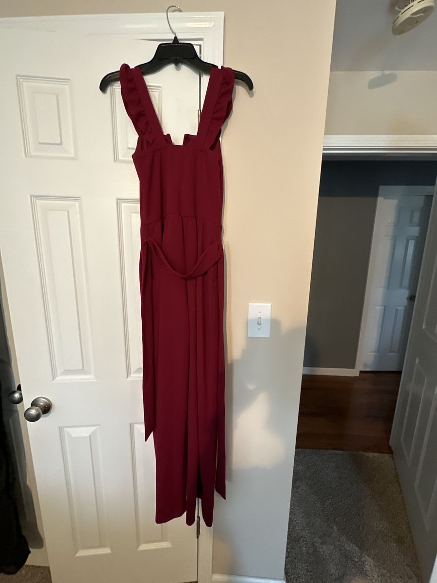 Size XS Homecoming Burgundy Red Formal Jumpsuit on Queenly