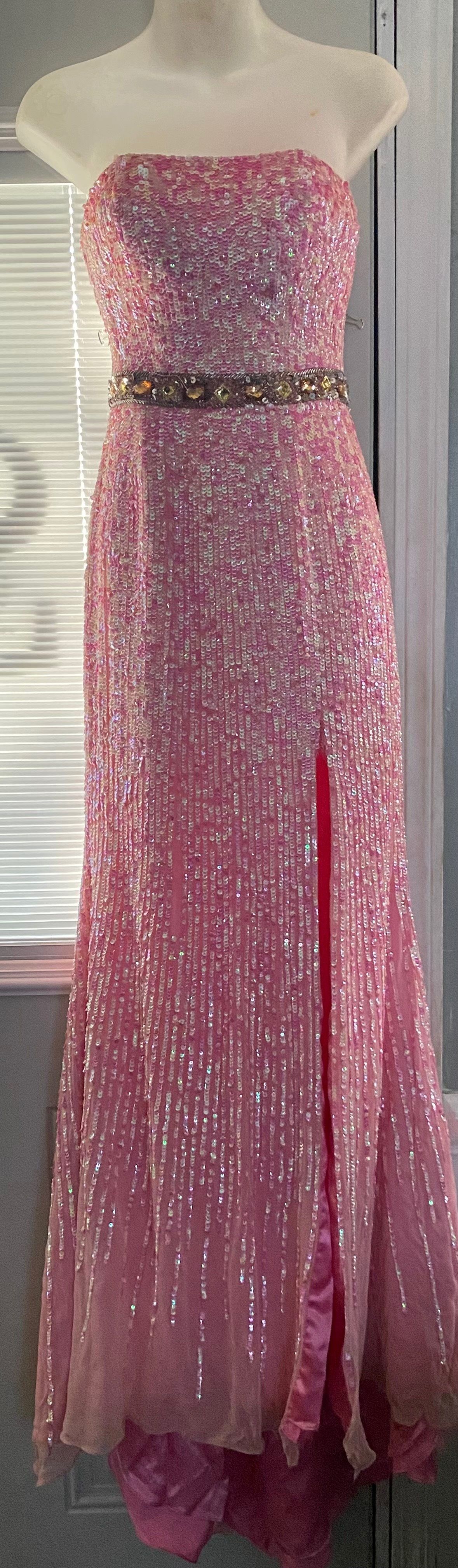 Sherri Hill Size 2 Pageant Strapless Pink A-line Dress on Queenly