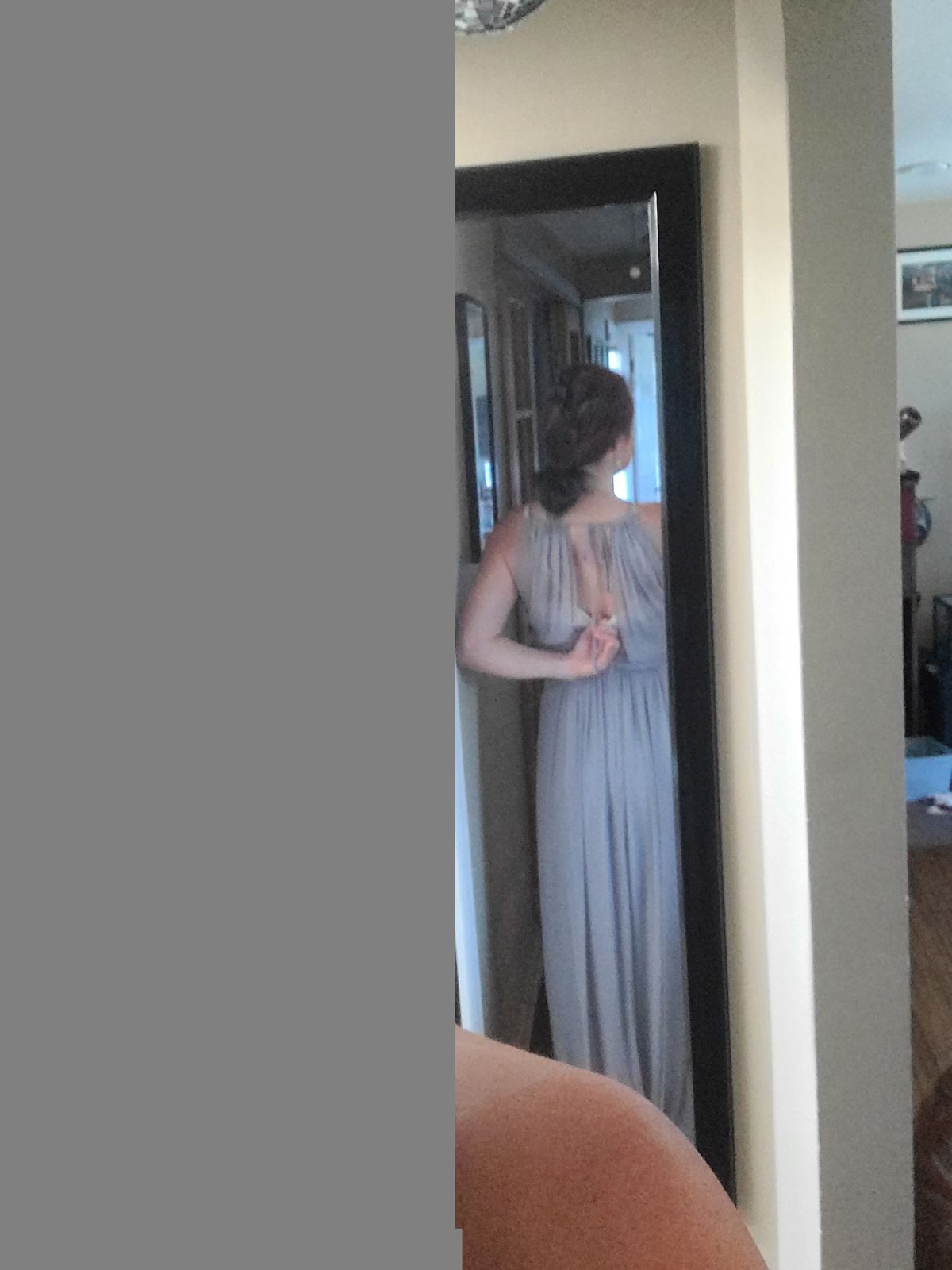 After Six Size 10 Prom Gray Floor Length Maxi on Queenly