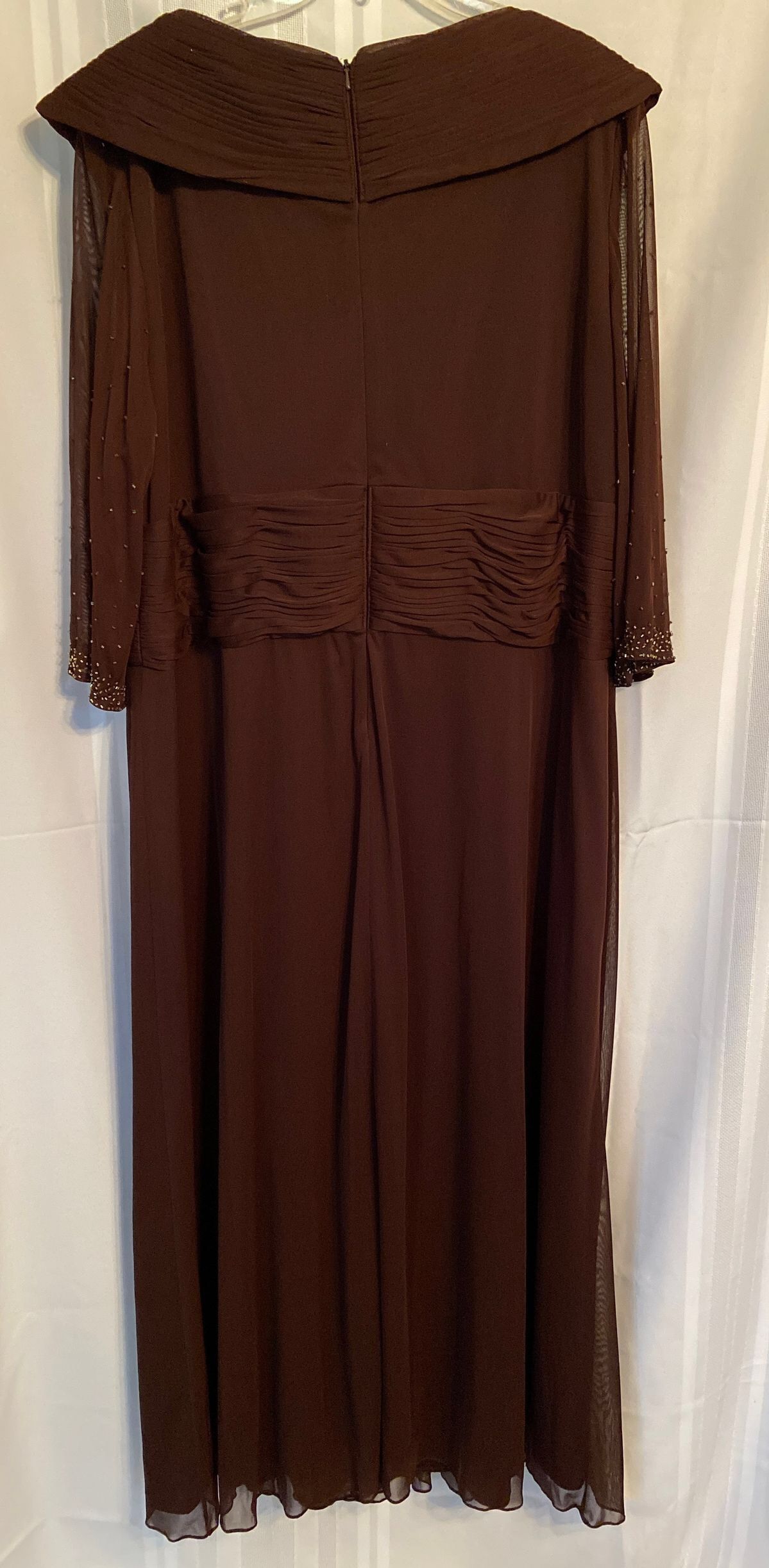 Plus Size 22 Wedding Guest Brown A-line Dress on Queenly