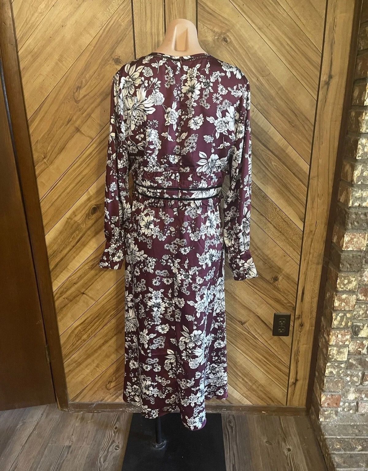 Bardot Size L Long Sleeve Floral Multicolor Floor Length Maxi on Queenly