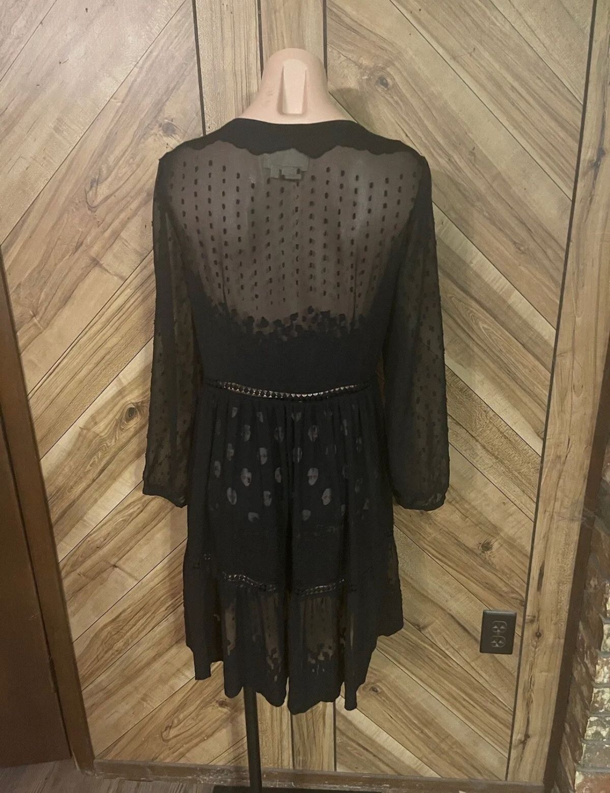 Anthropologie Size 4 Lace Black A-line Dress on Queenly