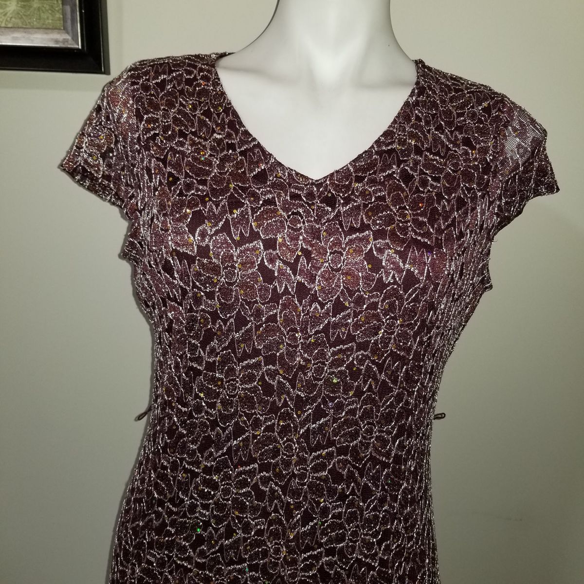 Candalite Petite Size 10 Burgundy Purple Mermaid Dress on Queenly